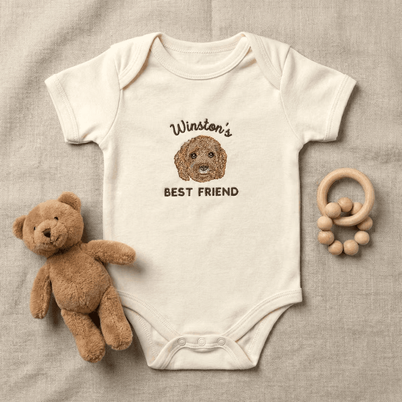EMBROIDERY BABE BODY SUIT