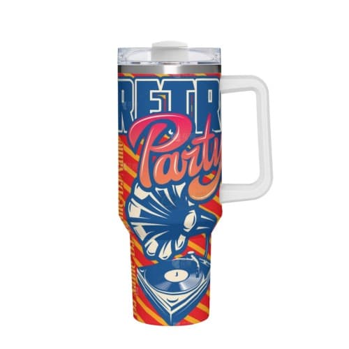 40oz Car Insulated Cup(White) | Stainless Steel (Made in USA)